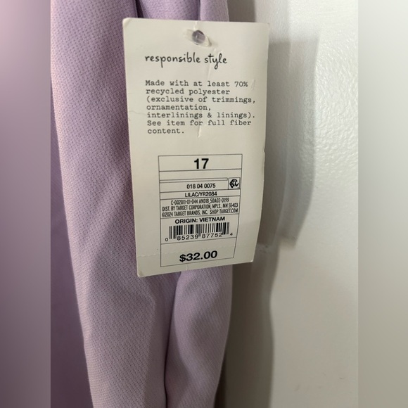 A New Day Tapered Leg High Rise Stretch Lilac Pants Size 17 Juniors New - Picture 4 of 14